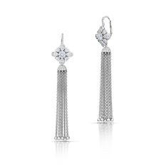 These beautiful Maria Canale tassel earrings are crafted in 18 karat white gold and feature 0.56 total carats of pear-shaped diamonds and 2.80 total carats of round brilliant cut diamonds, all G-H color and VS1-VS2 clarity. Reference Code: 33663 Shop other beautiful pieces in our Earring Collection. For inquiries on the piece please contact: boutique@shsilver.com The Bling Ring, Earring Collection, Tassel Jewelry, Rare Gems, Bling Rings, Pear Shaped Diamond, Fine Jewelry Designers, Earrings Collection, Round Brilliant Cut Diamond