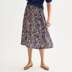 Dress this women's Croft & Barrow elastic waist midi skirt up or down. Click on this WOMEN'S GUIDE to find the perfect fit and more! FEATURES A-line silhouette Pull-on styling UnlinedFIT & SIZING 29.75-in. length Midi length hits below the knee Midrise sits on the high hipFABRIC & CARE Rayon plain weave; Polyester, spandex velvet Machine wash Imported Size: X Small. Color: Gold Team Paisley. Gender: female. Age Group: adult. Pattern: Leopard Print. Petite Size Chart, Womens Size Chart, Croft & Barrow, Bottom Clothes, Plain Weave, Petite Size, Midi Length, Polyester Spandex, Gender Female