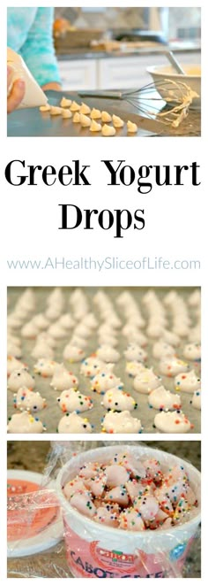 greek yogurt drops recipe with sprinkles