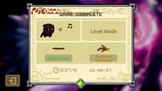 a screen shot of the game complete level mode