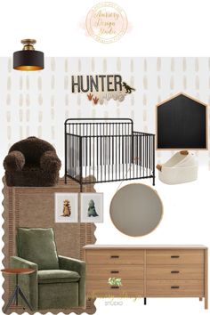 Hunter's Nursery is the dream fusion of modern charm and delightful prehistoric escapades.We kicked off this nursery design with neutral wallpaper—think sophistication with a fresh edge—the perfect canvas for our dino-mite theme!