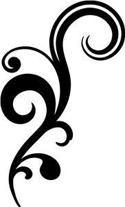 a black and white swirly design on a white background