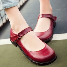 Mary Jane Girls Vintage Round Toe Strappy Cut Out Flat Womens Lolita Court Shoes Marry Jane Shoes, Marry Jane, Shoes Cute, Womens Mary Janes, Ankle Strap Flats, Round Toe Shoes, Moccasins Shoes, Mary Jane Flats, Leather Mary Janes