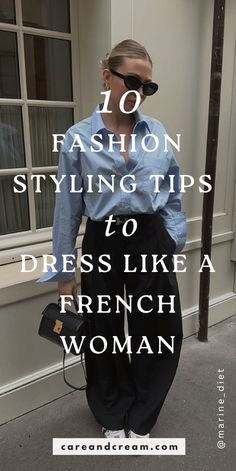 Get the essence of French style with these 10 easy style tips. Learn how to dress like a French woman and master the art of Parisian chic with our French fashion tips. Discover the secrets to achieving the French girl look and elevate your style with these classy Parisian style secrets. French girl look, French outfits, Paris fashion, Paris aesthetic. Parisian Chic Older Women, French Fashion Women, Feminine Classic Style, Classy Parisian Style, French Street Style, French Clothes, Fashion Styling Tips, French Outfits