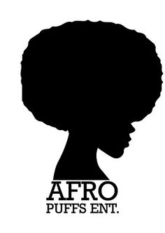 the afro logo is shown in black and white, with an afro on it's head