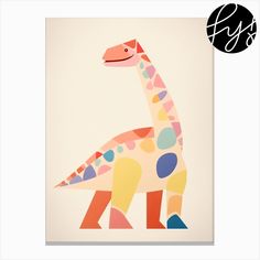 a colorful giraffe is shown on a white background