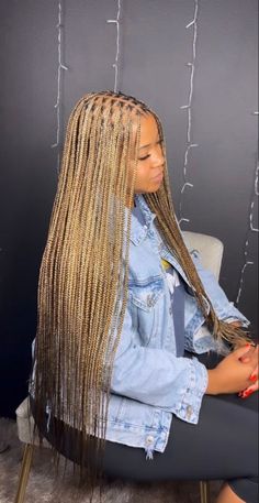 Blonde Box Braids Hairstyles, Unnatural Hair Color, Hairstyles Trending, Box Braids Hairstyles For Black Women, Cute Braided Hairstyles