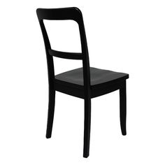 a black wooden chair on a white background