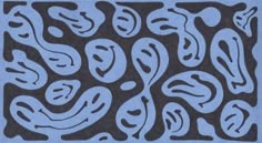 a blue and black painting with lines on it