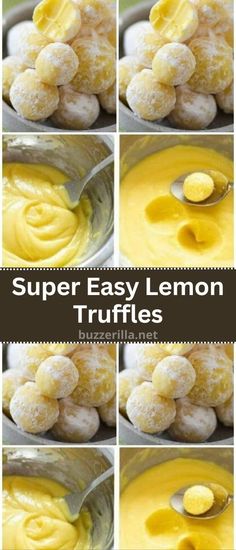 how to make super easy lemon truffles with only 3 ingredients and no butter