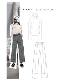 an image of a woman's top and pants from the sewing book zara