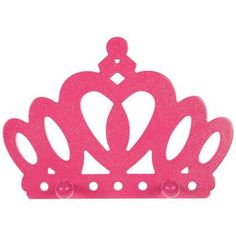 a pink crown shaped object on a white background