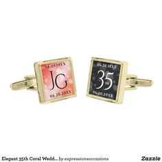 Elegant 35th Coral Wedding Anniversary Cufflinks Gifts For Parents From Kids, 35th Wedding Anniversary Gift, Anniversary Gifts By Year, 65th Wedding Anniversary, Anniversary Gifts Ideas, 16th Wedding Anniversary, Porcelain Wedding, Gifts For Your Husband