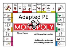 Designed for PE and Adapted PE classes. A physical education version of Monopoly. Visual support helps special education students be more successful.Ready to print. PDF can be printed on standard size paper. If you have access to poster printer PDF can be printedLarge version and One page version included Appropriate for physical education classes.Appropriate for special education classes.____________Symbols used with permission. Homeschool Pe Curriculum, Adapted Pe, Kids Exercise Activities, Pe Lesson Plans, Adapted Physical Education, Resource Room Teacher, Gymnastics Lessons, Gym Activities, Elementary Physical Education