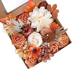 Burnt Orange Flowers, Diy Wedding Flowers Bouquet, Diy Wedding Bouquets, Artificial Wedding Flowers, Diy Bouquets, Artificial Flowers Wedding, Flower Stem, Diy Wedding Bouquet, Diy Wedding Flowers