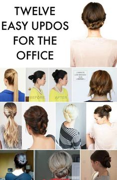 Doing your hair for work doesn't have to be a pain -- we've found some of the loveliest updos (with easy tutorials)... Gibson Roll, Easy Office Hairstyles, Hairstyles For Work, Blond Rose, Easy Professional Hairstyles, Easy Work Hairstyles