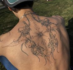 Sigil Tattoo, Spine Tattoo, Spine Tattoos, Black Ink Tattoos, Tat Ideas, Art Tattoos, Elegant Tattoos, Back Tattoos, Dope Tattoos