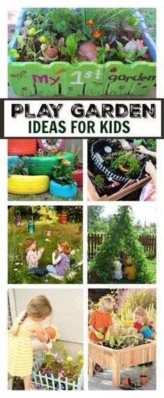 play garden ideas for kids that are easy to make and great for the backyard or yard