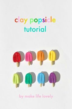 four popsicles with different colors are arranged in the shape of an ice cream cone