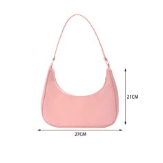 SPECIFICATIONSBrand Name: MOJOYCEHandbags Type: Shoulder BagsTypes of bags: Shoulder & HandbagsMain Material: nylonLining Material: POLYESTERShape: BoxPlace Of Origin: GUANG DONG ProvincePlace Of Origin: GUANG DONG ProvinceOrigin: Mainland ChinaCN: GuangdongHardness: SOFTPattern Type: SolidInterior: No PocketDecoration: noneExterior: noneOccasion: VersatileClosure Type: zipperGender: WOMENStyle: fashionModel Number: ShoulderNumber of Handles/Straps: SingleMain material: nylonSuitable for the crowd: womenNumber of shoulder straps: singleBag shape: crescent shapePattern: plainOccasion: daily, leisure, shopping, travelFunction: shoulder bag, handbagColor: Blue, Beige, Pink, Yellow, Black, PurpleStyle 1: Women's BagStyle 2: Bags for WomenStyle 3: Shopper BagStyle 4: Female bagStyle 5: Luxury D Black School Bags, Purse Casual, Retro Handbags, Trendy Shoulder Bag, Pearl Bag, Commuter Bag, Top Handle Handbags, Handbag Wallet, Hobo Handbags