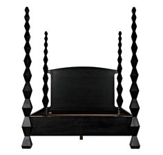 Black Wooden Bed, Mahogany Bed, Four Poster Bed, Black Inspiration, Four Poster, Poster Bed, Queen Bed Frame, Solid Wood Bed, Wooden Bed Frames