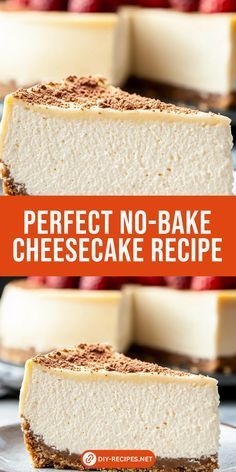 No Back Cheesecake Recipe, Instant Cheesecake Recipes No Bake, Ni Bake Cheesecake Recipe, No Bake Cheesecake Ideas, Cheesecake No Bake Recipes, Cheesecake Recipes Easy No Bake