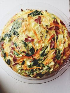 an omelet sitting on top of a glass plate