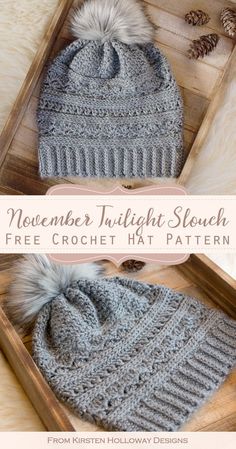 the free crochet hat pattern for november and winter