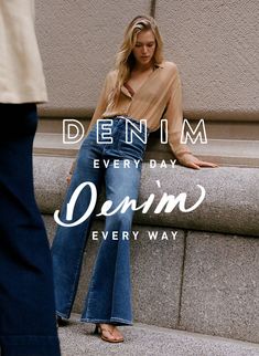 Jeans Promotion Design, Denim Poster, Lewis Jeans, Demin Jacket, Digital Marketing Design, Jeans Outfit Women, Denim Art