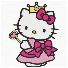 a hello kitty princess holding a wand