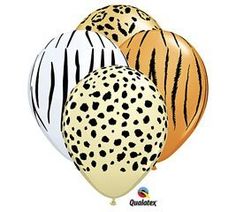 a white and black balloon with spots on it