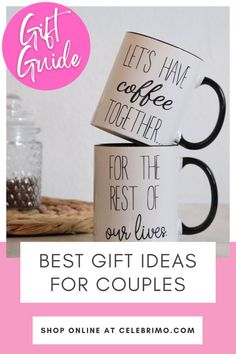 best gift ideas for couples His And Her Mugs, Unique Bride, Wedding Gifts For Couples, Wedding Anniversary Gifts, Couple Gifts, Wedding Couples, Anniversary Gifts, Wedding Gifts, Best Gifts