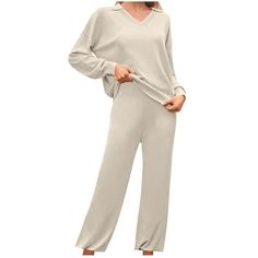 clearance under $5 Clothes StoreClick Here Usmixi Womens 2 Piece Lounge Sets Fleece Pajamas Sets Women V Neck Long Sleeve Pullover and Long Pants 2 PC Sets Casual Solid Homewear Sets Sleepwear Plush Loungewear Sets Deals on Sale Product Description: Style:2 Pieces Outfits,Matching Sets,Two Pieces Sets,Tracksuits Material: Polyester,Cotton,Cottonblend Gender:Womens,Ladies,Girls Season:Summer,Spring,Fall/Autumn,Winter Feature:Fashion,Casual,Cute Occasions: Casual, Traveling, Vacation, Working, Par Relaxed Fit Loungewear Sets For Winter, Winter Loungewear Set With Relaxed Fit, Plain Long Sleeve Loungewear Sets, Oversized Solid Color Loungewear Sets, Solid Color Oversized Loungewear Sets, Cozy Beige Loungewear Sets, Plush Loungewear, Pieces Outfits, Womens Loungewear Sets