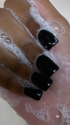 Black Square Nails, Cute Short Nails, Cute Simple Nails, Nails Now, Simple Acrylic Nails, Exotic Nails, Acrylic Nails Coffin Pink