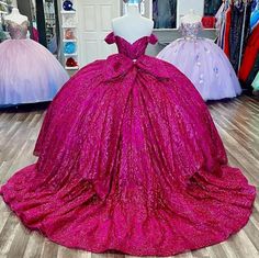 Fuchsia Pink Glitter Crystal Sequined Quinceanera Dresses Ball Gown Off The Shoulder Beading Tull Xv Dresses, Quincenera Dresses, Quinceanera Themes Dresses, Quinceañera Dresses, Quinceñera Dresses, Quinceanera Dresses Pink, Quinceanera Dresses Blue, Pretty Quinceanera Dresses, Quince Dress