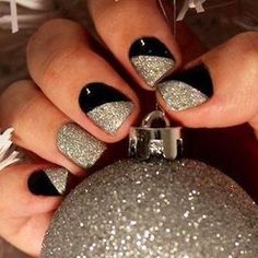 . For All Your Beauty Needs! #Nail_Art_Designs #Top_Nail_Art_Designs #Cute_Nail_Art_Designs Silver Nail, Christmas Nail Art Designs, Glitter Party, Party Nails, Get Nails, Christmas Nail Art