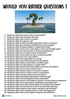 would you rather questions Hypothetical Questions Funny, Funny Hypothetical Questions, Speaking Challenge, Speaking Cards, Hypothetical Questions, Rather Questions