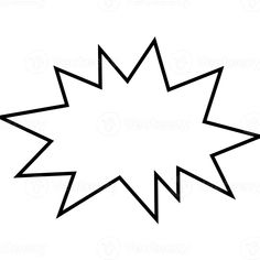 a black and white drawing of a starburst with an outline effect on it