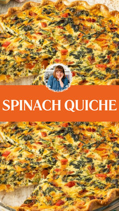 Ina Garten Spinach Quiche Spinach Quiche Recipe, Pie Crust Butter, Quiche Brunch, Crispy Garlic Bread, Pepper Quiche, Quiche Pastry, Traditional Potato Salad, Luncheon Recipes, Spinach Quiche Recipes