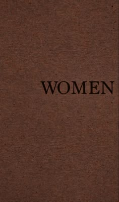 an old book with the word women written on it