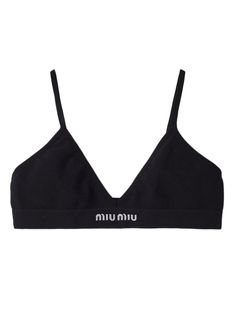 black cotton fine ribbed seamless adjustable spaghetti straps triangle cup non-wired elasticated underband jacquard logo motif unlined Png Clothes, Cotton Bra, Bra Items, Cotton Bralette, Black Seamless, Cotton Bras, Balconette Bra, Seamless Bra, Dolce E Gabbana