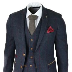 Madrid_suit_Navy-3-picece-suit-for-men-happy-gentleman (1) Peaky Blinders Clothing, Blazer Waistcoat, Tuxedo Wedding Suit, Peaky Blinders Suit, Style Anglais, Suit Vintage, 1920s Vintage, Check Suit, Herringbone Tweed