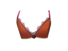 This bralette is made from a beautiful deep burnt orange merino wool with a purple eyelash lace trim. Its warm and comfortable, yet pretty and playful! Bra Items, Purple Lace, Bra Lingerie, Burnt Orange, Lace Trim, Bralette, Merino Wool, Violet, Bathing Beauties