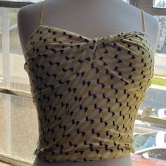 Top Says Large Size But Seems To Fit Small Or Medium Depending On Body Size Yellow Tank Top With Built-in Bra For Spring, Yellow Tank Top With Built-in Bra For Summer, Yellow Stretch Top With Built-in Bra, Yellow Sleeveless Crop Top With Built-in Bra, Yellow Crop Top With Built-in Bra, Casual Multicolor Tops With Built-in Bra, Yellow Tops With Built-in Bra For Spring, Fitted Multicolor Tops With Built-in Bra, Yellow Camisole Crop Top For Summer