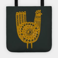 Fancy folk art chicken -- Choose from our vast selection of tote bags to match with your desired size to make the perfect custom tote. Pick your favorite: Movies, TV Shows, Art, and so much more! Available in Single Sided Print or Double Sided Print in small, medium, and large. Perfect for work, class, the beach, and leisure. Folk Art Chicken, Black Chickens, Black Tote, Custom Tote, Folk Art, Tote Bags, The Beach, Double Sided, Favorite Movies