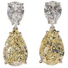 6.91CT Fancy Light Yellow Citrine With 2.03CT White CZ Drop-Dangle Fine Earring | eBay Tiny Diamond Earrings, Diamond Star Earrings, Yellow Diamond Earring, October Birthstone Jewelry, White Diamond Earrings, Fancy Light, Classy Earrings, Yellow Diamonds, Diamonds Are Forever