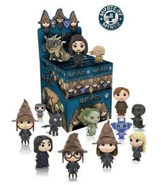 an assortment of harry potter action figures