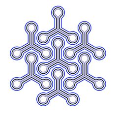 an image of a snowflake that looks like it is made out of circles