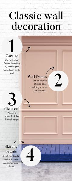 a pink door with instructions to paint it and how to use it in your home