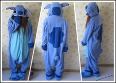 Pinterest; queennightmares ☻                                                                                                                                                                                 More Stitch Costume, Stitch Pajamas, Lilo Und Stitch, Animal Onesie, Pink Stitch, Hot Blue, Lilo Y Stitch, Lilo Et Stitch, Stitch Clothes